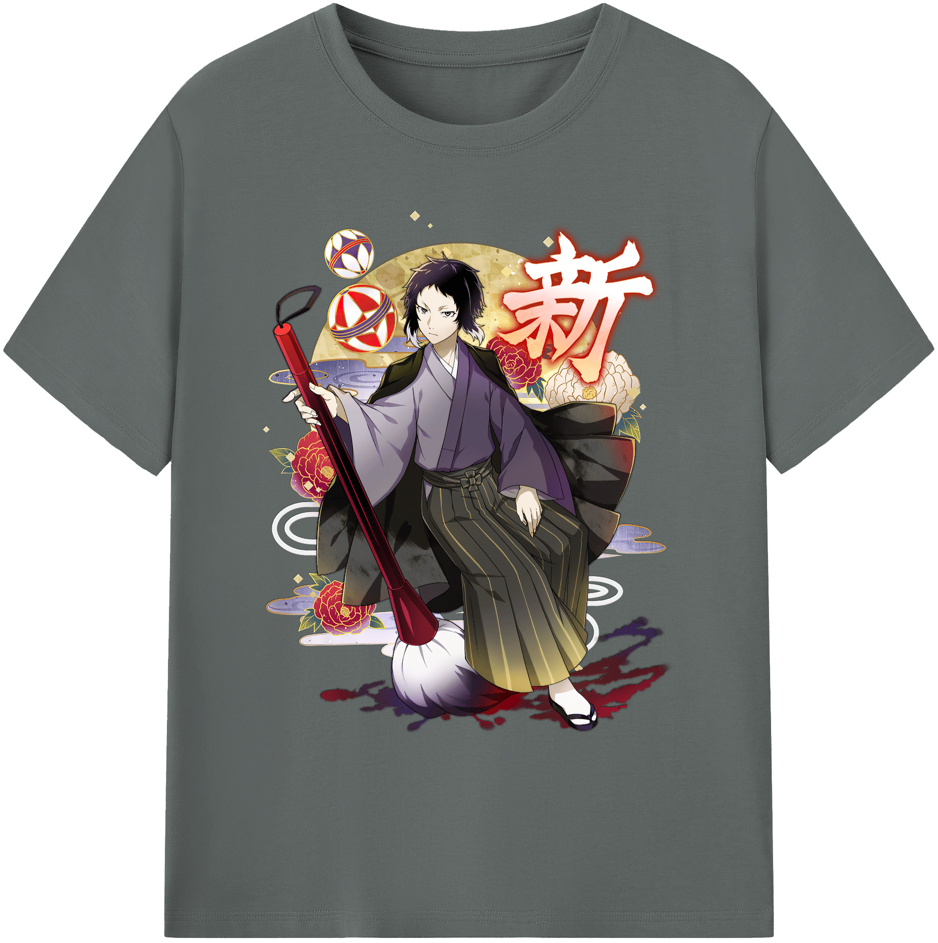 （画像用） 文豪ストレイドッグス Bungo Stray Dogs 綿100％ メンズ半袖Tシャツ｜肌触りやわらか＆通気性